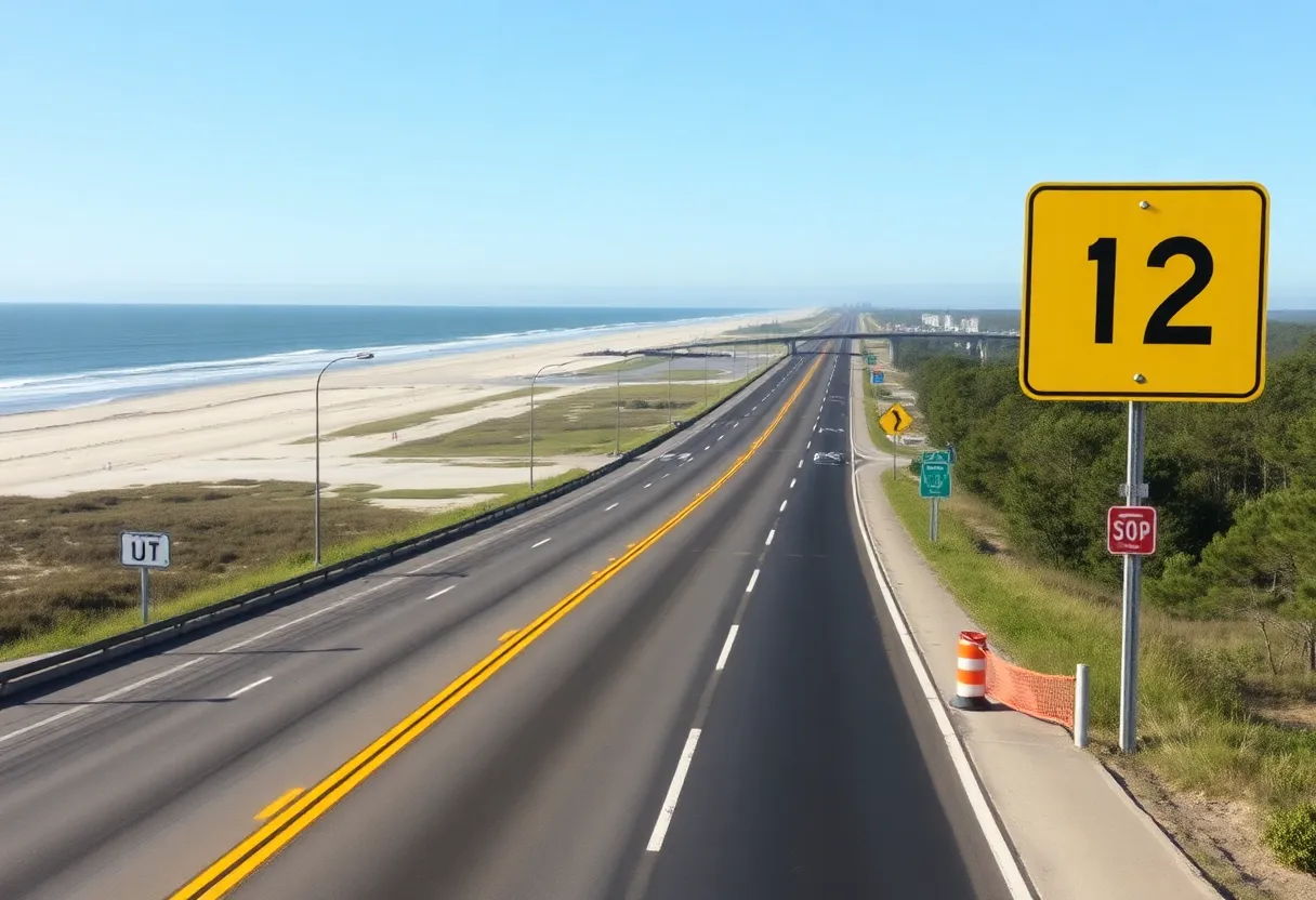 Cleaned N.C. Highway 12 on Hatteras Island after Hurricane Erin