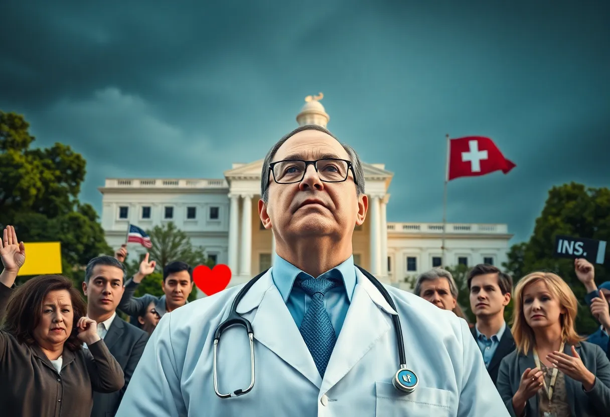 Image illustrating political pressure faced by health officials