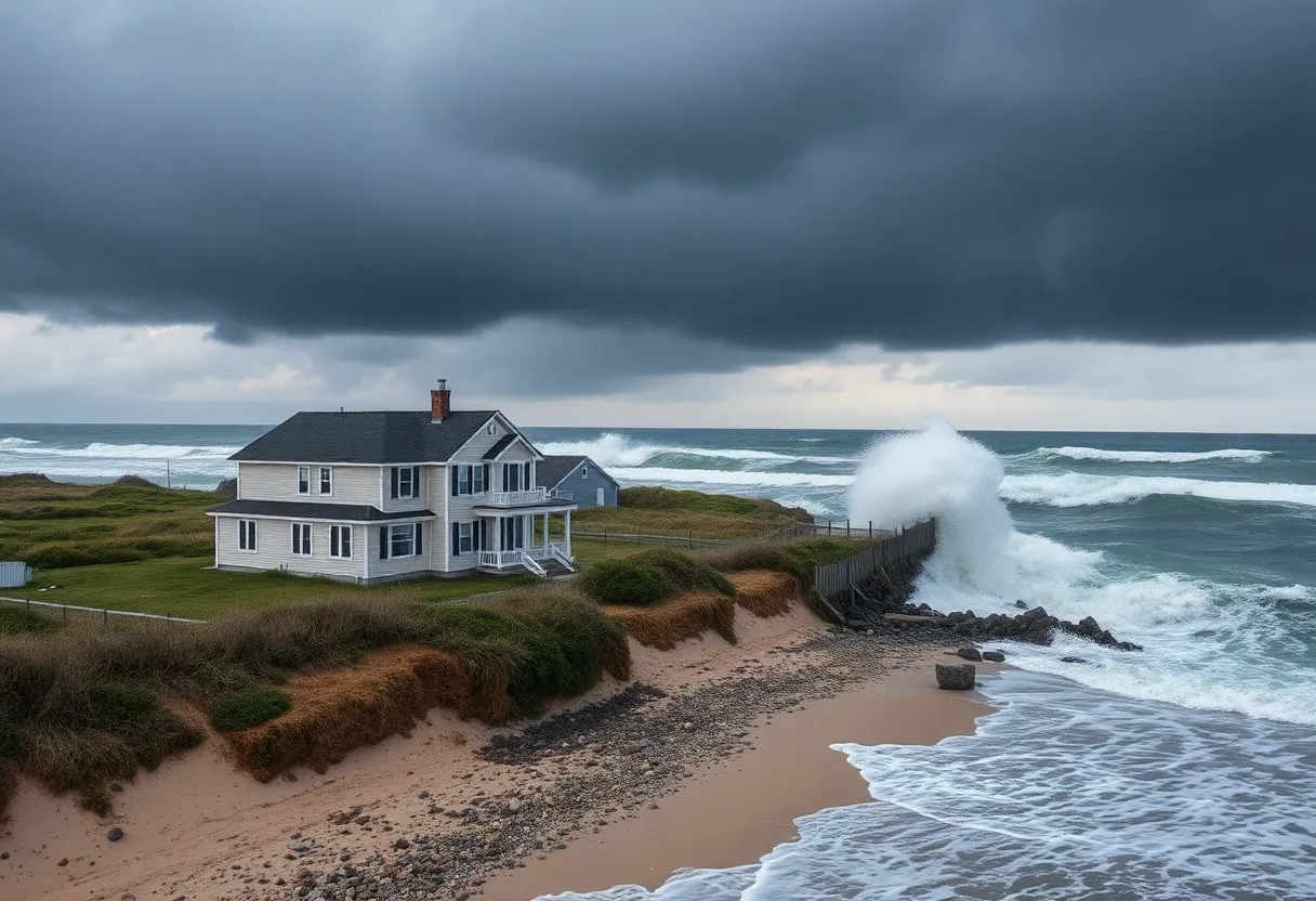 Beach homes in Rodanthe at risk of collapse from hurricane waves and erosion