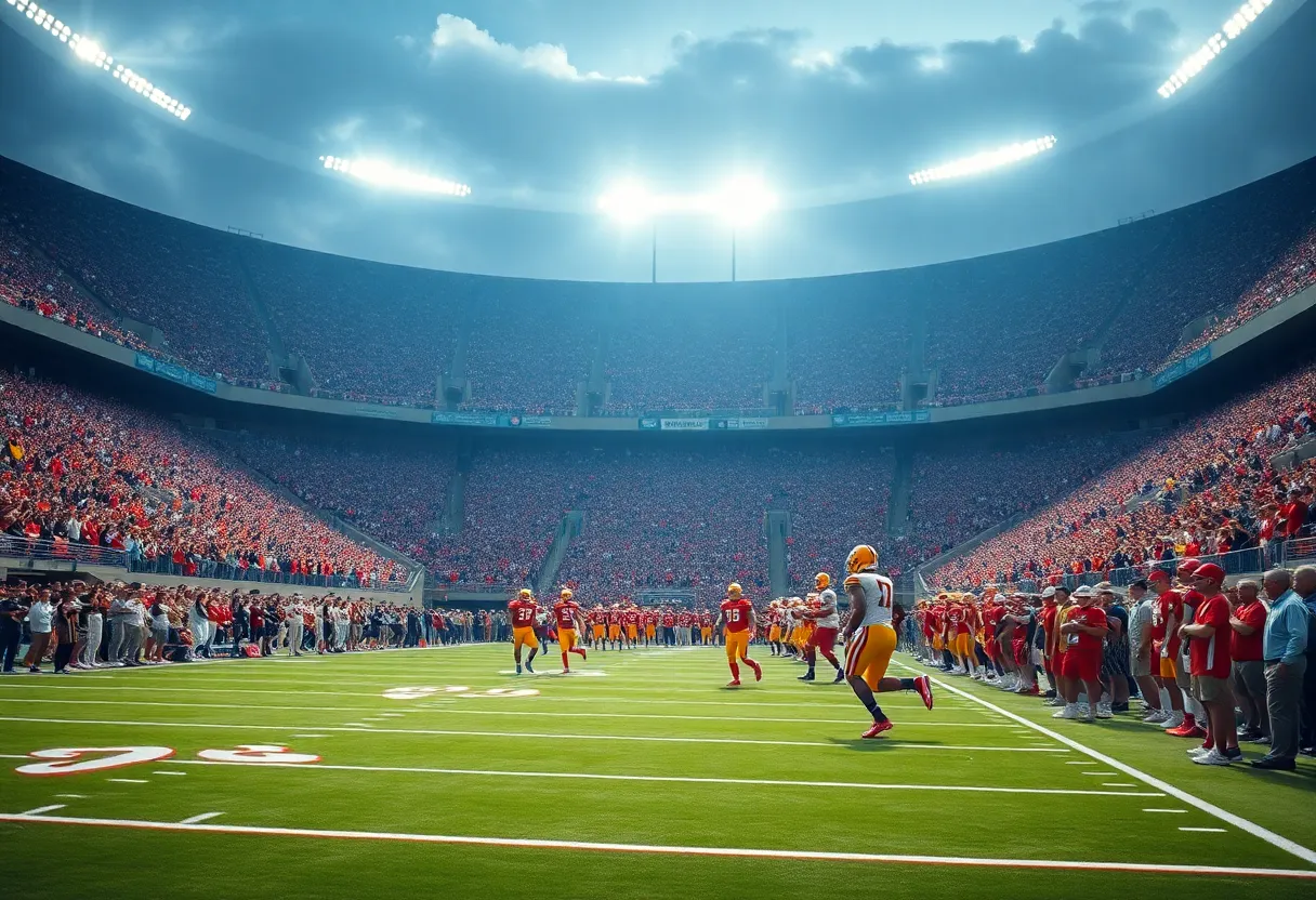 Action from the BYU Cougars vs East Carolina Pirates game