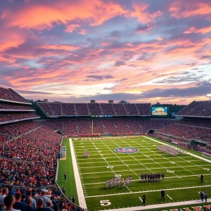 A dramatic scene from a BYU football game against East Carolina
