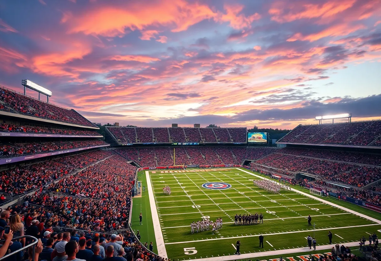A dramatic scene from a BYU football game against East Carolina