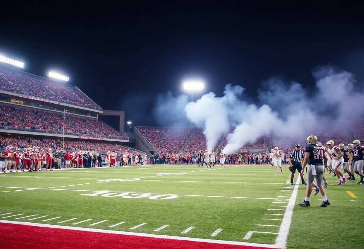 Football teams BYU and East Carolina preparing for a game