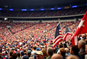 Crowd at Charlie Kirk memorial event in Arizona