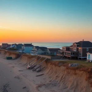 Oceanfront properties in Rodanthe facing coastal erosion
