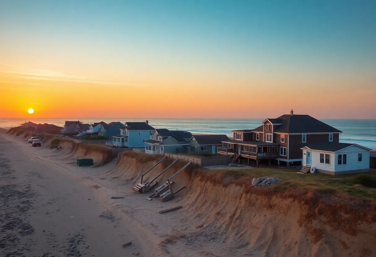 Oceanfront properties in Rodanthe facing coastal erosion