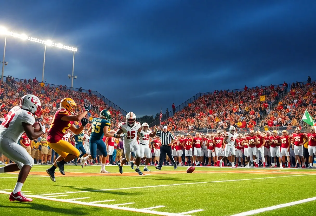 College football game between ECU and NC State