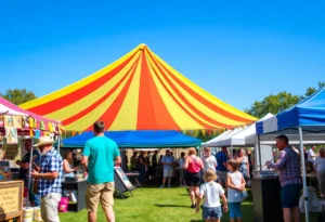 Outdoor festival in Hampton Roads with live performances and crafts.