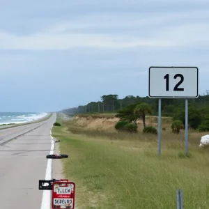 Erosion damage on Highway 12, North Carolina
