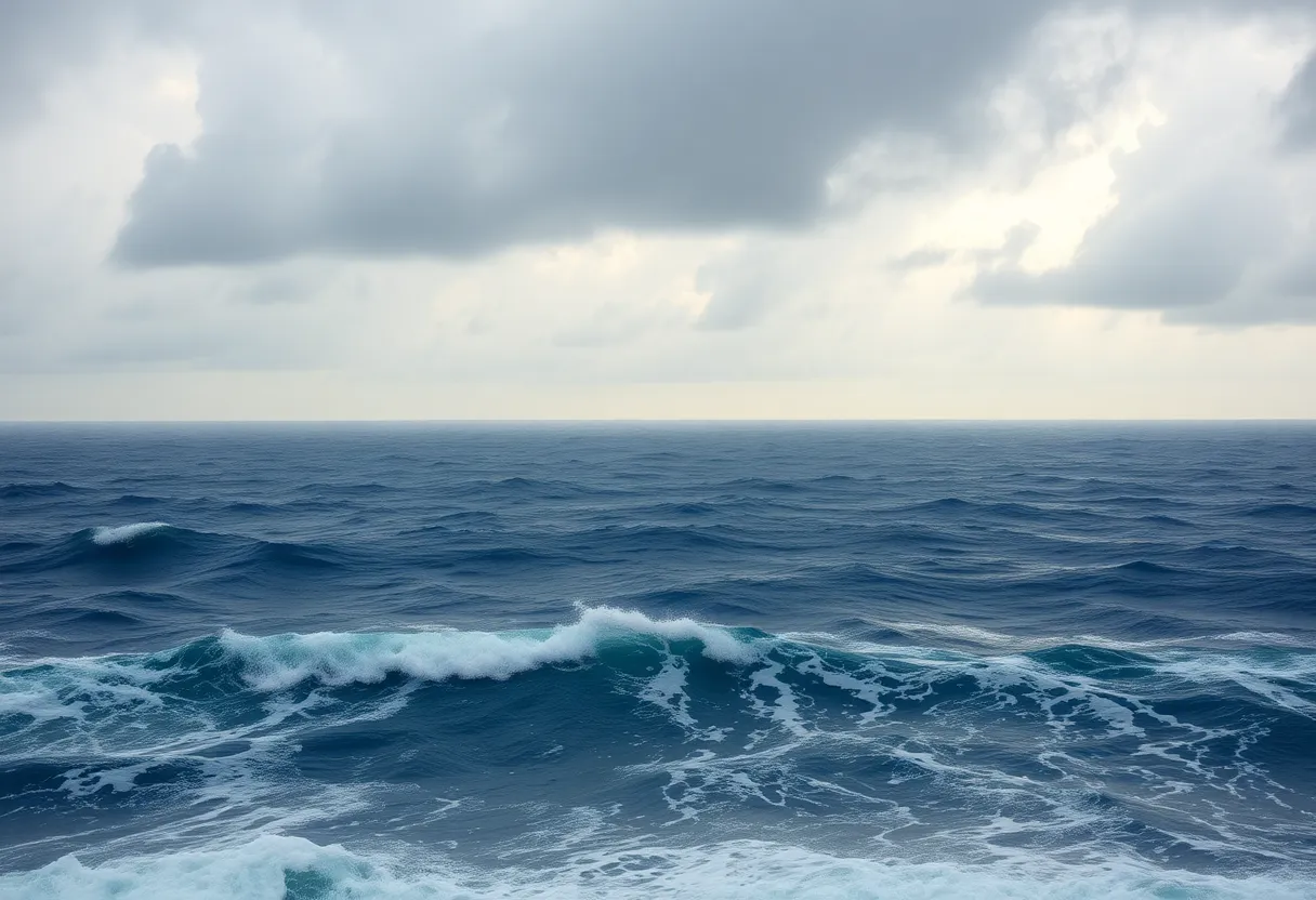 Hurricane Gabrielle swirling over the Atlantic Ocean