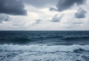 Hurricane Gabrielle over the Atlantic Ocean