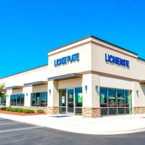 Exterior of the new Kitty Hawk License Plate Agency