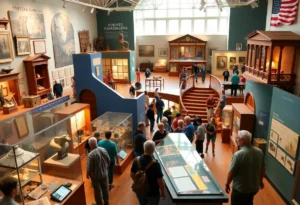 Interactive exhibits at North Carolina museums illustrating culture and history.