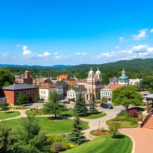 Scenic view of North Carolina highlighting various attractions for weekend getaways