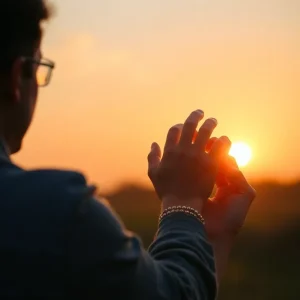 A serene and warm image symbolizing love and family.