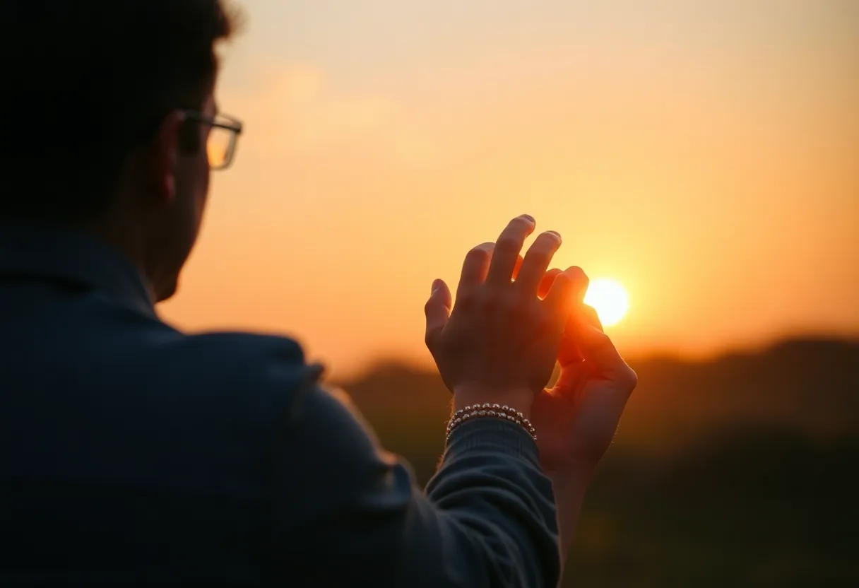 A serene and warm image symbolizing love and family.