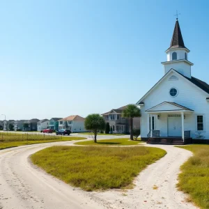 Planned housing units near the Roanoke Island Presbyterian Church