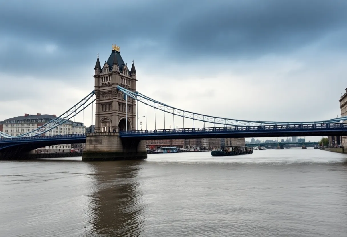 Socastee Swing Bridge under rainy weather