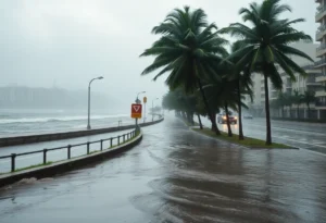 Flooding in Virginia Beach due to coastal storm