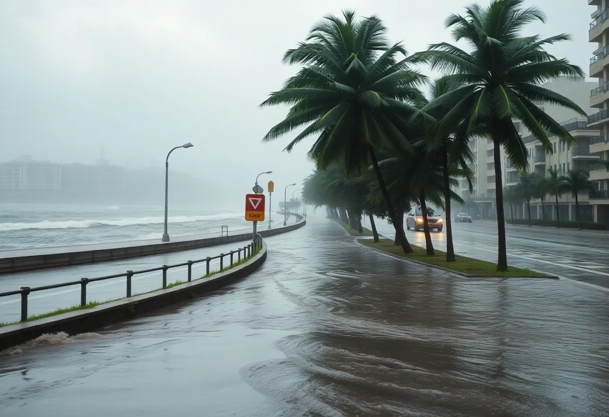 Flooding in Virginia Beach due to coastal storm