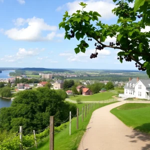 A beautiful landscape of Virginia highlighting touristic attractions