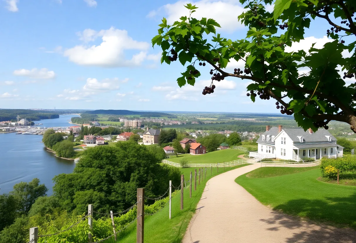 A beautiful landscape of Virginia highlighting touristic attractions