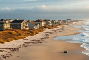 Houses collapsing into the ocean in Buxton, NC