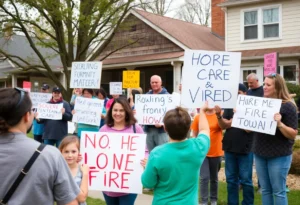 Community members coming together in support after a tragic house fire.