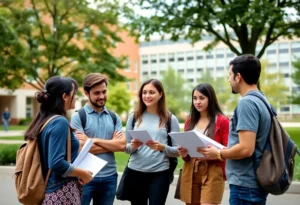 Students discussing safety and consent at East Carolina University