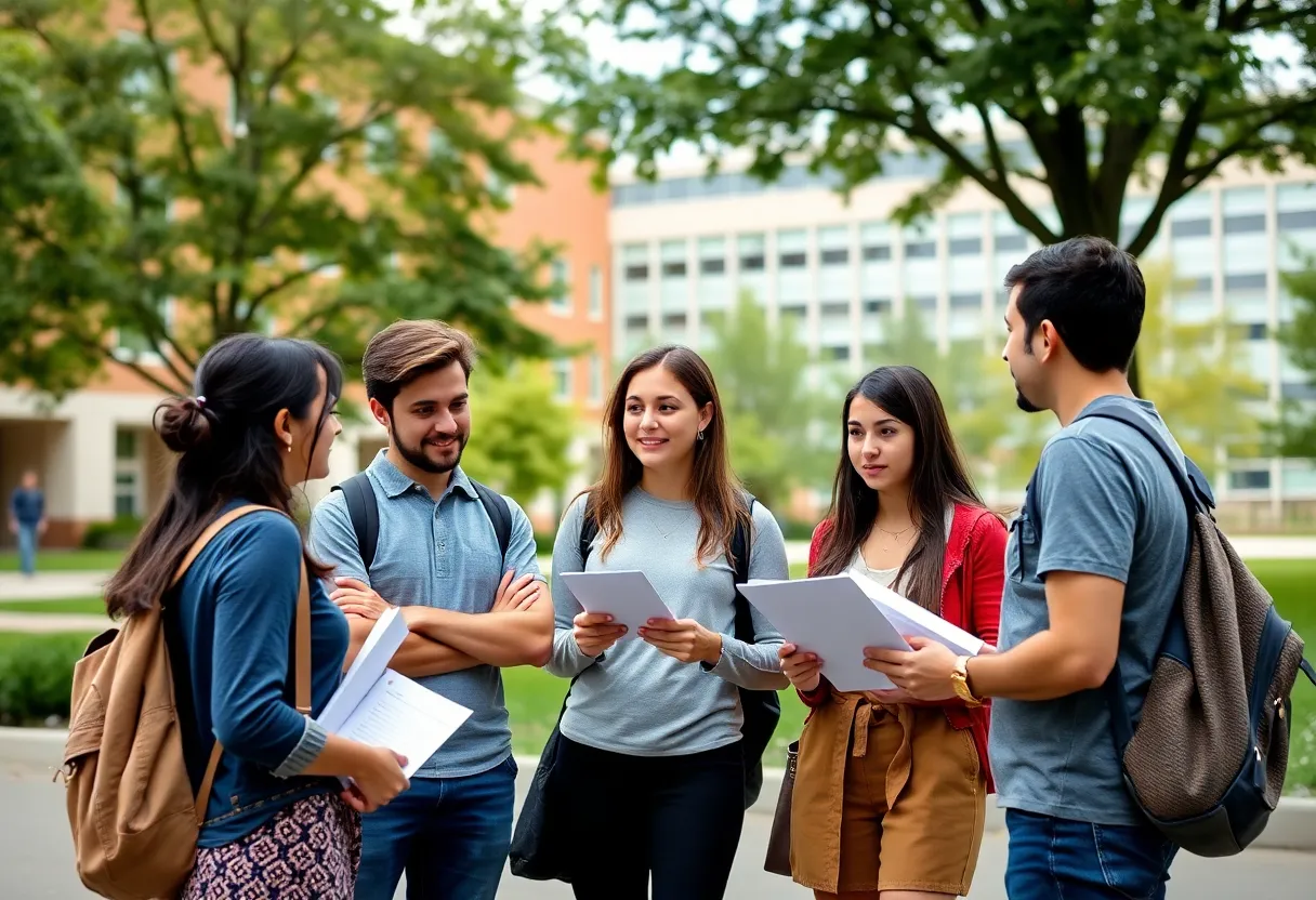 Students discussing safety and consent at East Carolina University