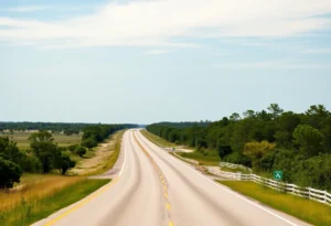 Highway 12 on Hatteras Island post-repair with natural surroundings