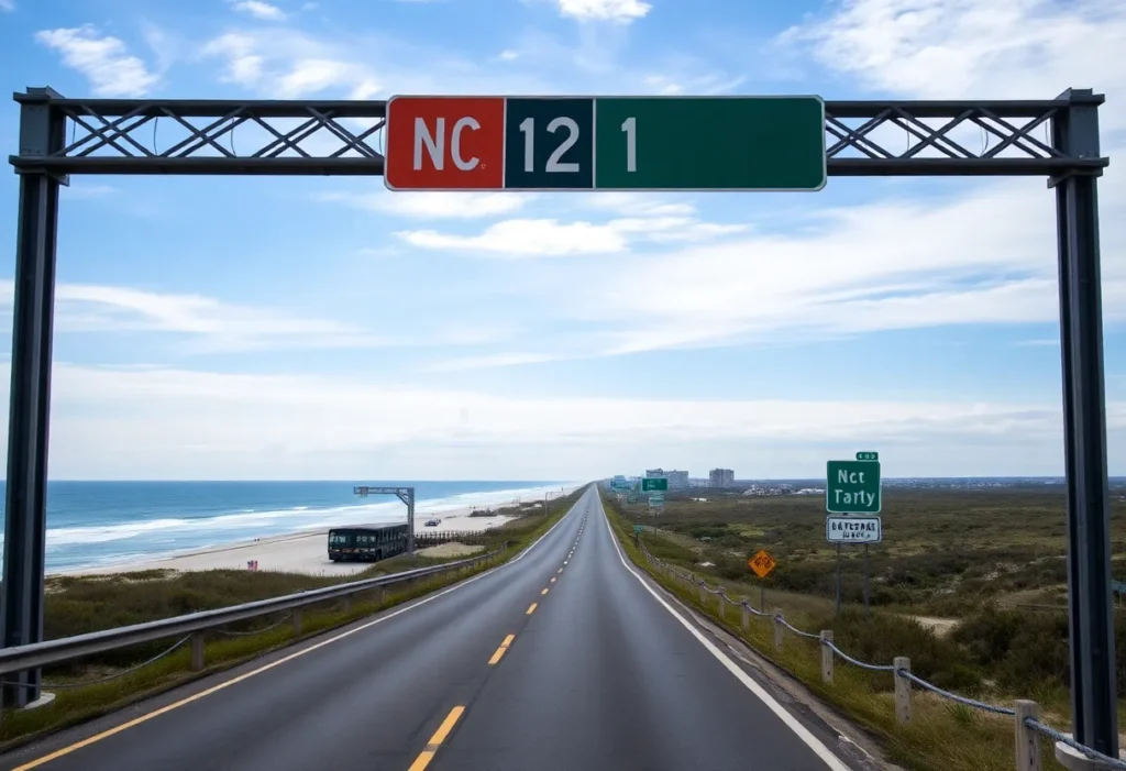 N.C. 12 highway on Hatteras Island after reopening