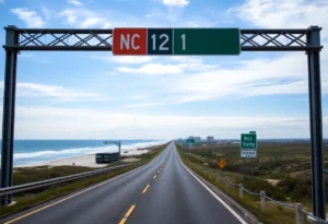 N.C. 12 highway on Hatteras Island after reopening