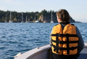 Boats in Oregon Inlet with calm waters