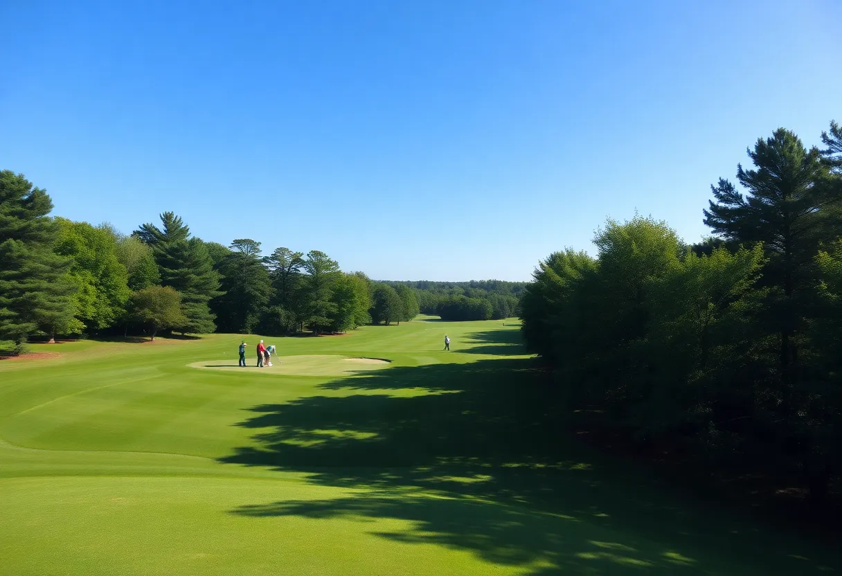Saint Francis men's golf team preparing for a golf tournament at Kilmarlic Golf Club