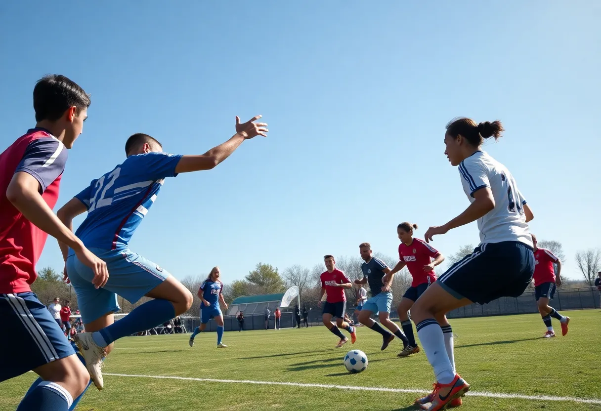 Action shot from the Temple women's soccer game against ECU