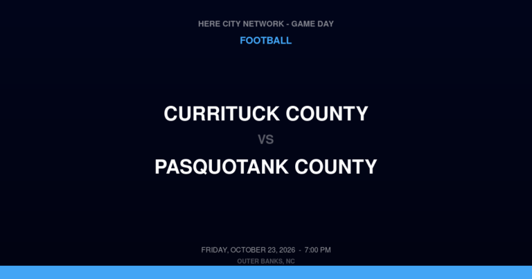Currituck County vs. Pasquotank County — Football Game Day — Elizabeth City, NC — Oct 23, 2026