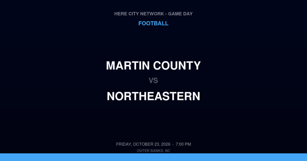 Martin County vs. Northeastern — Football Game Day — Elizabeth City, NC — Oct 23, 2026