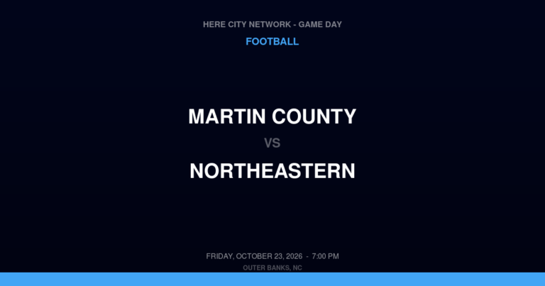 Martin County vs. Northeastern — Football Game Day — Elizabeth City, NC — Oct 23, 2026